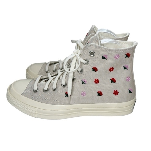 CONVERSE Chuck 70 Floral Embroidery High Top Sneaker size 9.5 - Picture 9 of 16